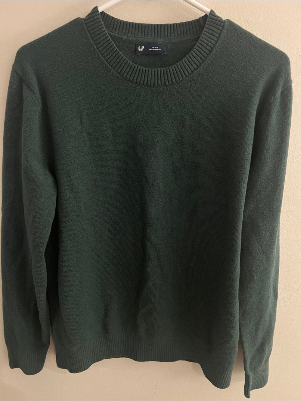 GAP Men's Crewneck Sweater in Forest Green